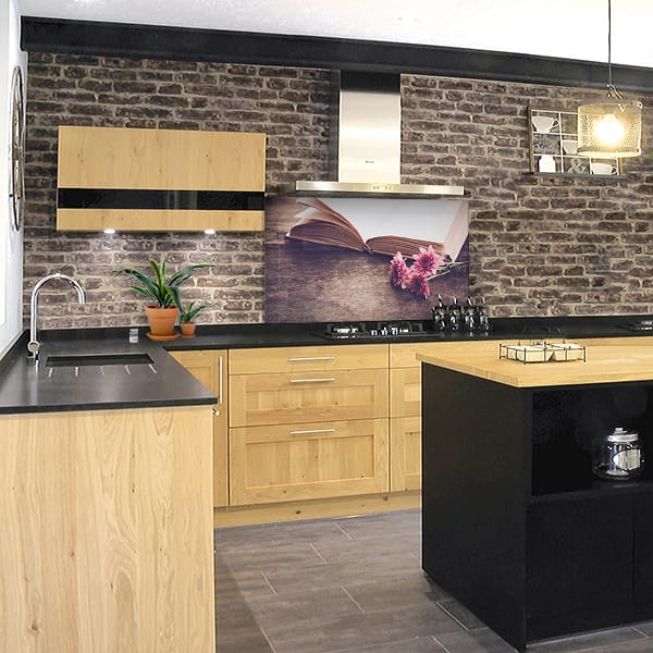 crédence bouqin vierge fond hotte