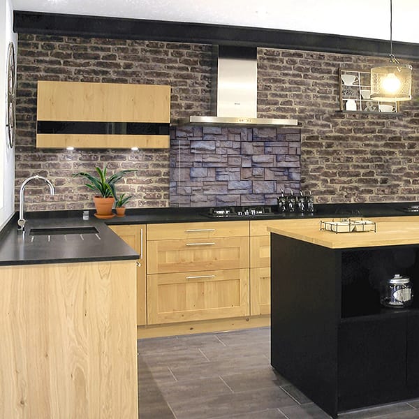 crédence pierres grises hotte