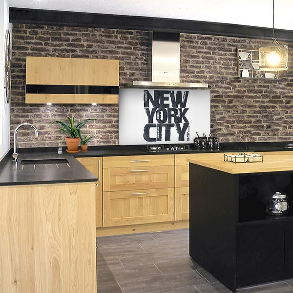 crédence New York city fond hotte