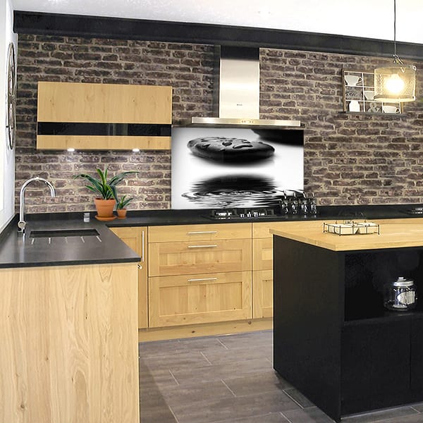 crédence galet zen 2 fond hotte