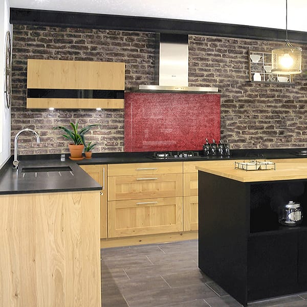 crédence usure rouge hotte