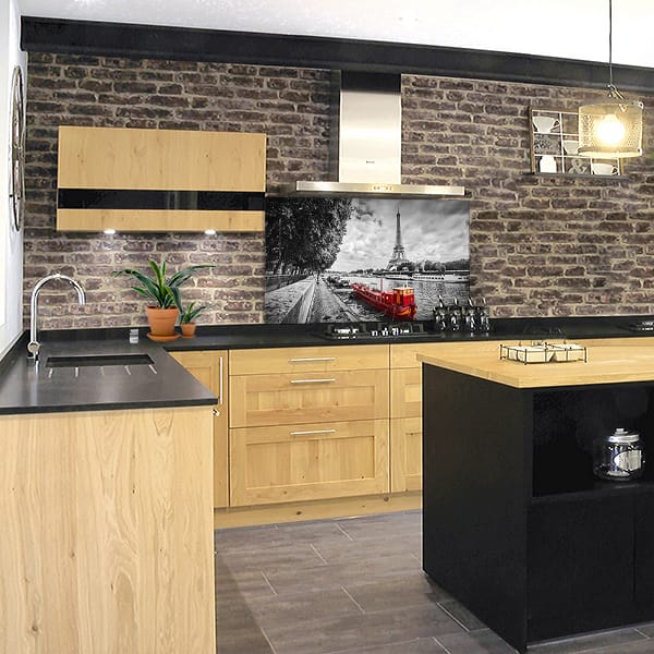 crédence péniche Paris fond hotte