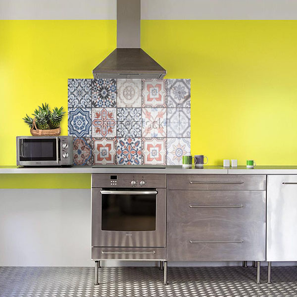 carreaux de ciments orange gris