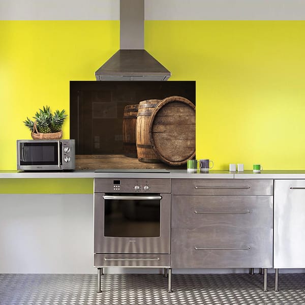 crédence tonneaux hotte