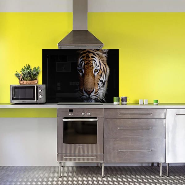 crédencetête de tigre fond hotte