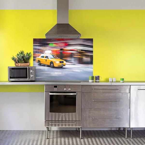 crédence taxi vitesse fond hotte