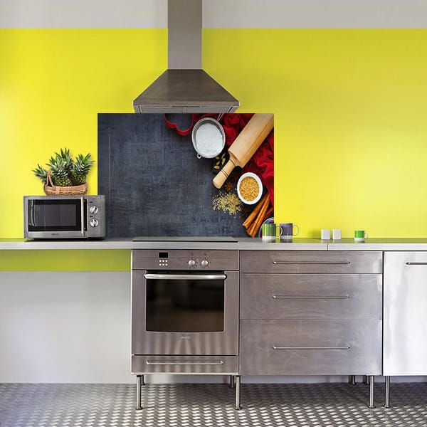 crédence aliment fond de hotte coeur