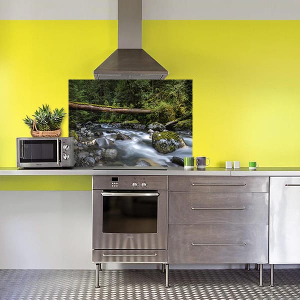 crédence rivière fôret fond hotte