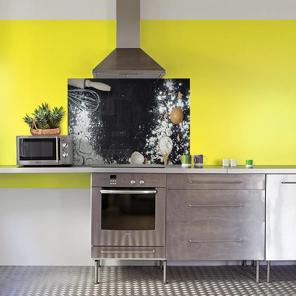 crédence aliment fond de hotte ingrédients pâtisserie