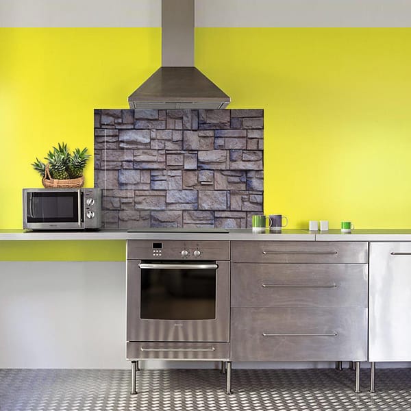 crédence pierres grises hotte