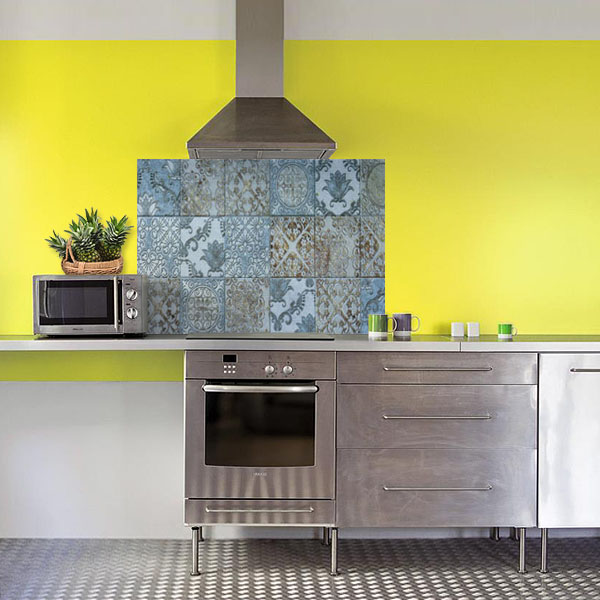 carreaux de ciments gris bleu