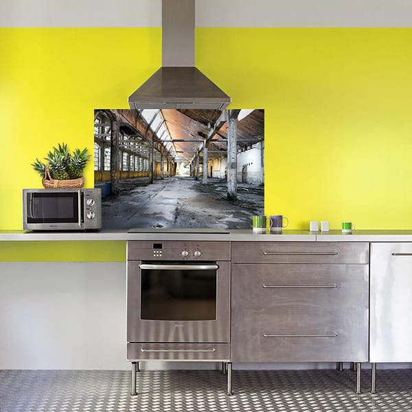 crédence hangar désafecté hotte