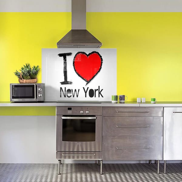 crédence I love New-York fond hotte