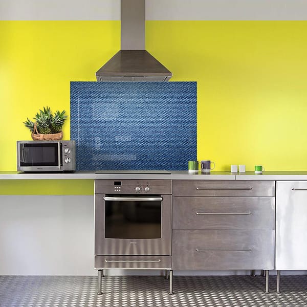 fond de hotte tissu jean bleu