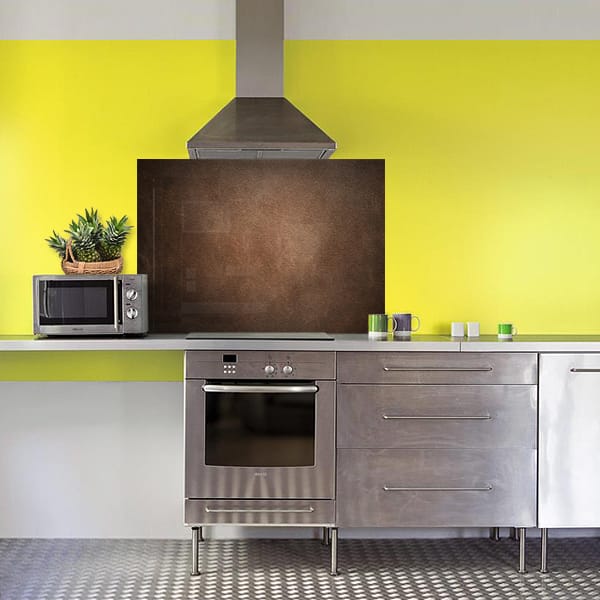 crédence métal brun hotte
