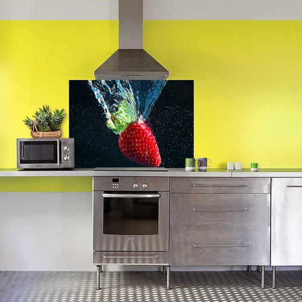 fond de hotte fraise plongée