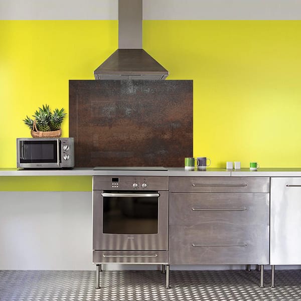 crédence rouille foncée hotte