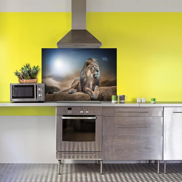 crédence lion alongé fond hotte
