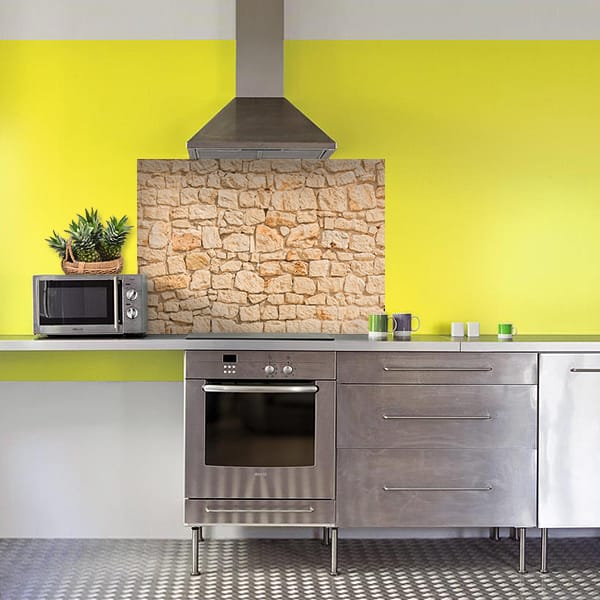 crédence pierres blanches hotte