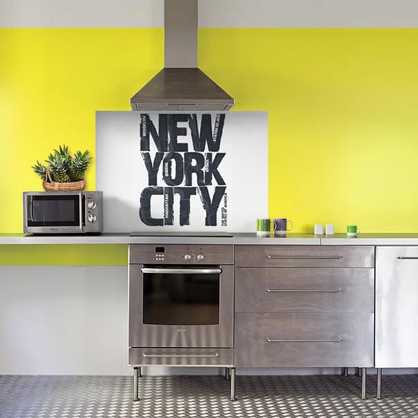 crédence New York city fond hotte