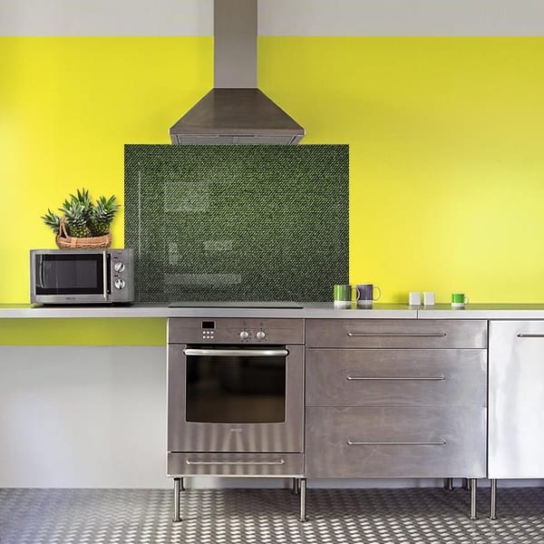 fond de hotte tissu jean vert