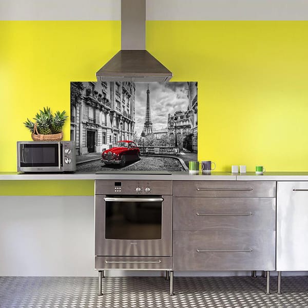 crédence voiture vintage Paris fond hotte