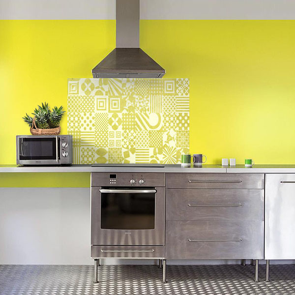 carreaux de ciments jaunes poussins