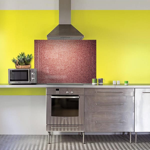 fond de hotte tissu maille rouge & blanche