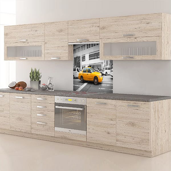 crédence taxi jaune New-York fond hotte