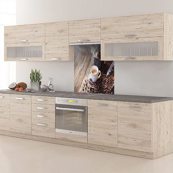 crédence moulin à café fond hotte