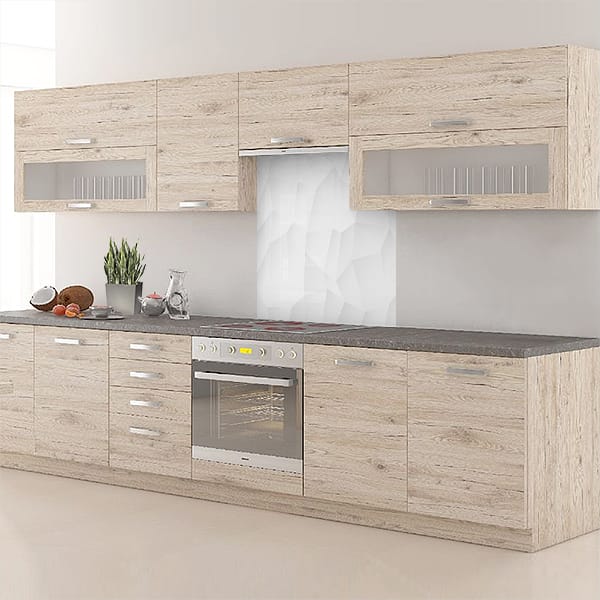 crédence volume blanc hotte