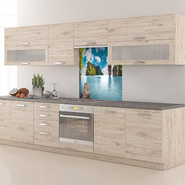 crédence îles asie fond hotte