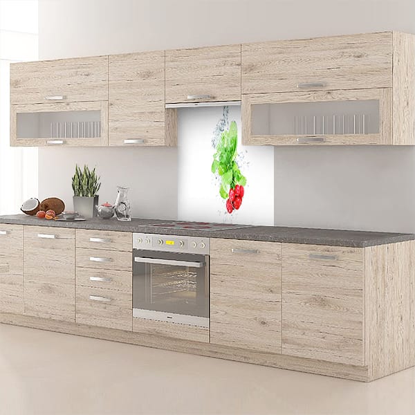 crédence aliment fond de hotte radis