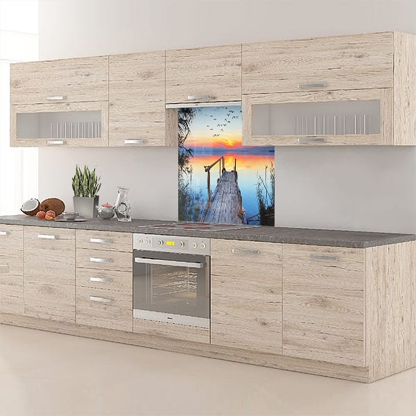 crédence ponton crépuscul fond hotte