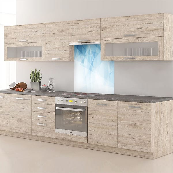 crédence lowpoly bleu hotte