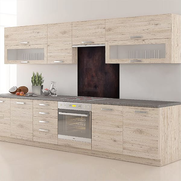 crédence rouille sombre hotte