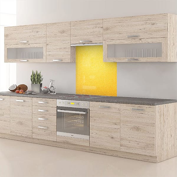 fond de hotte tissu jean  jaune clair