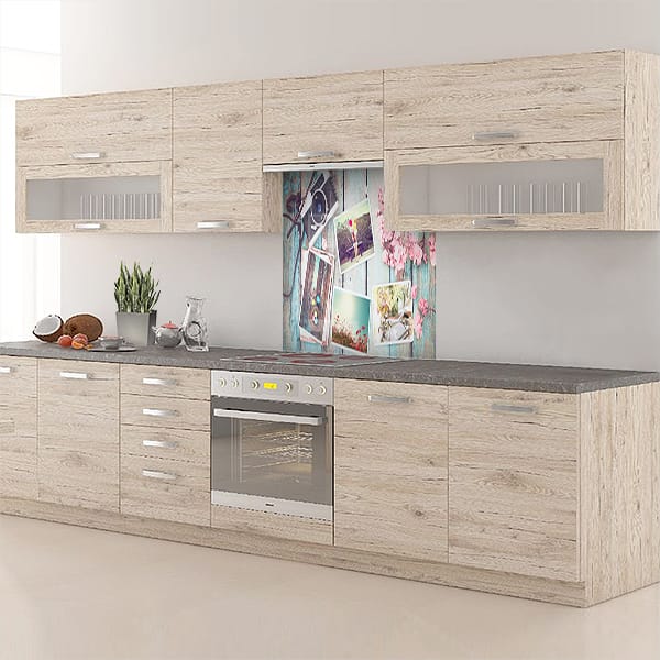 crédence photos souvenirs fond hotte