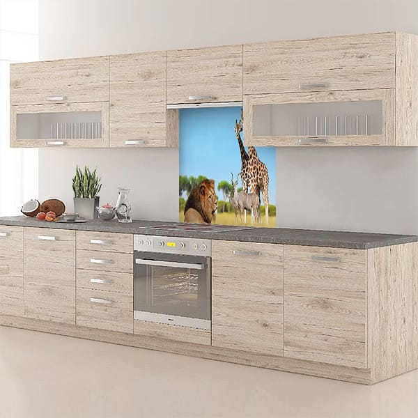 crédence animaux savane fond hotte