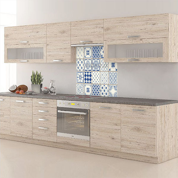 carreaux de ciments bleu marine et blanc
