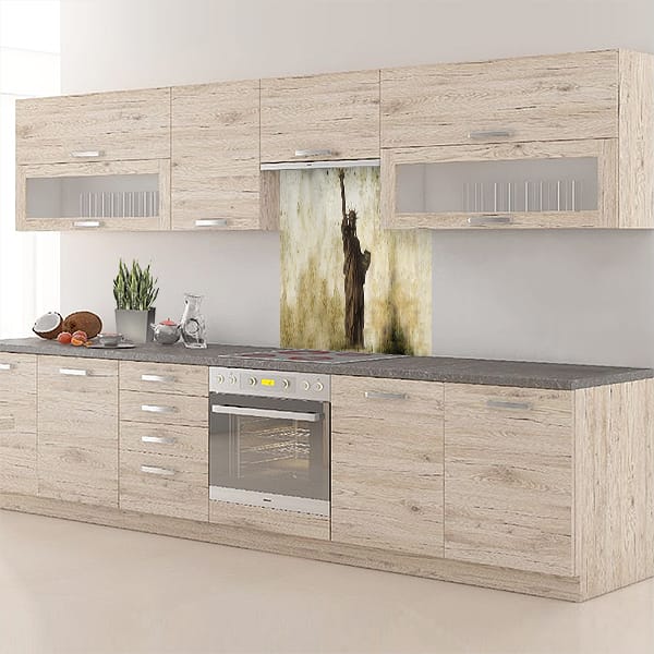 crédence statue de la libertée fond hotte