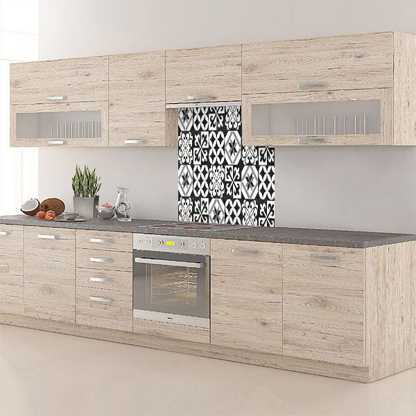 carreaux de ciments gris et noir blanc