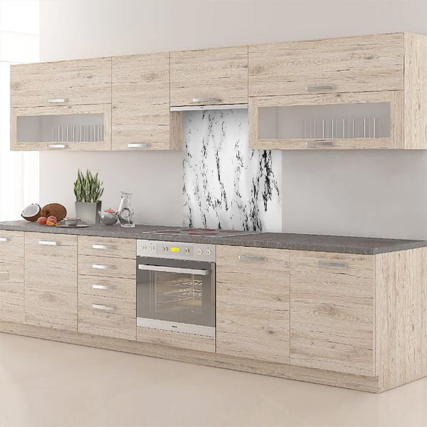 crédence marbre hotte