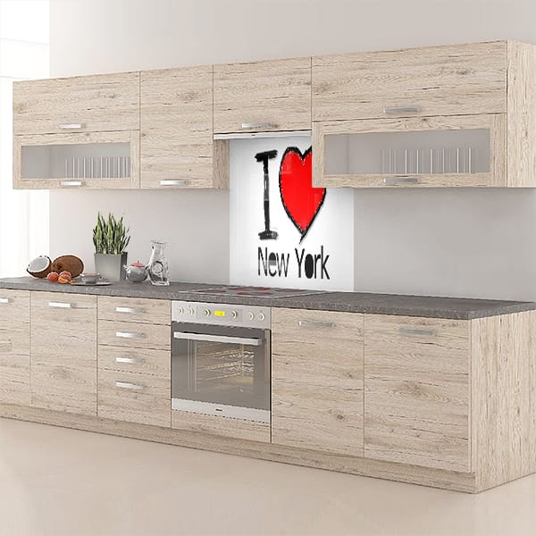 crédence I love New-York fond hotte