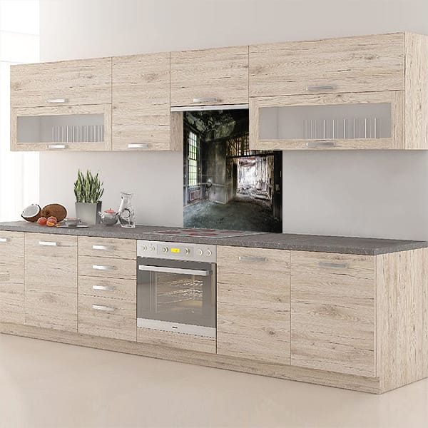 crédence pièce délabré hotte