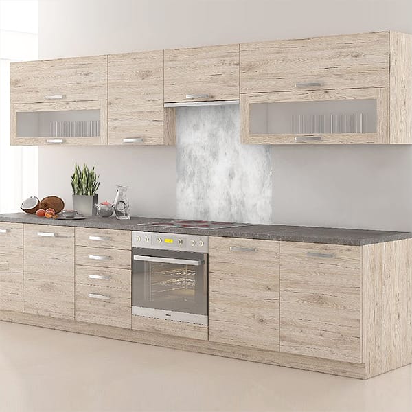 crédence béton lisse hotte