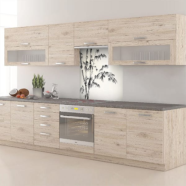 crédence encre chine bamboo fond hotte