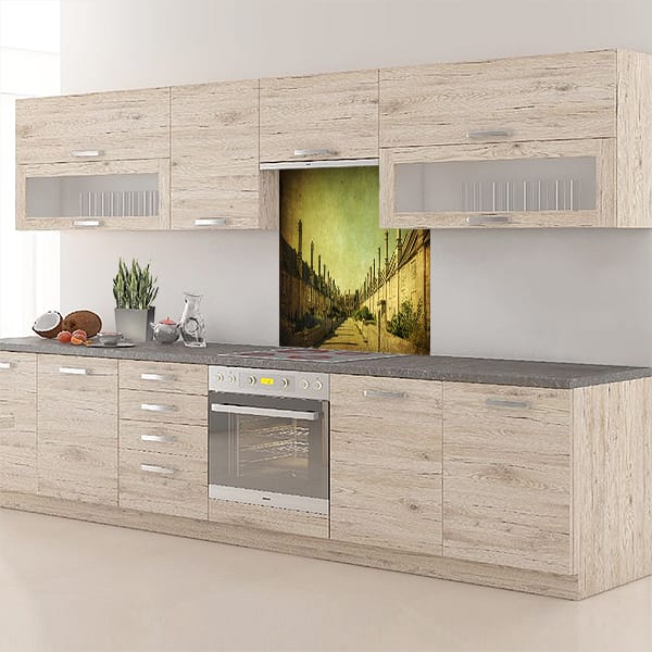 crédence maison vintage fond hotte