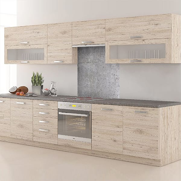 crédence dalle de béton hotte