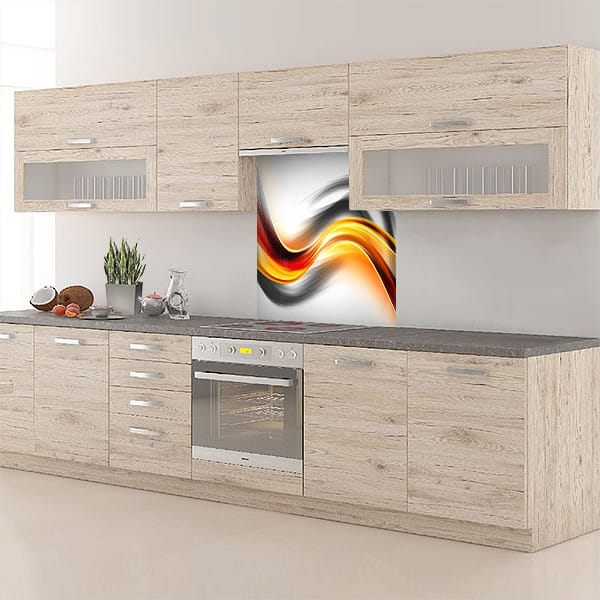 crédence abstrait fond de hotte encre fusion